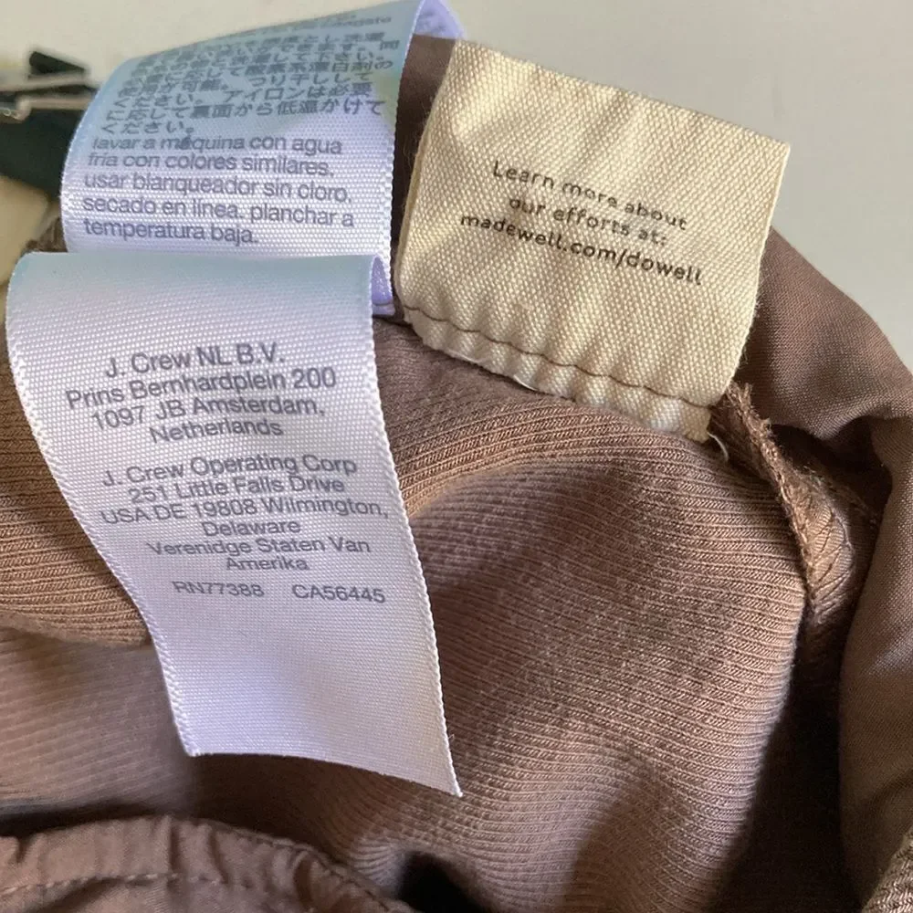Madewell Size XS Drapeweave Carly Wide Leg Pull On Pants Castle Rock Light Brown